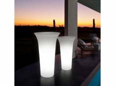 Vase lumineux extérieur haut et rond au design moderne