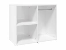Vidaxl armoire de dressing blanc brillant 80x40x65cm bois d'ingénierie