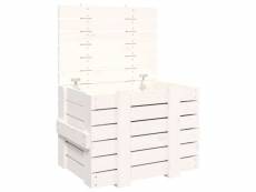 Vidaxl boîte de rangement blanc 58x40,5x42 cm bois