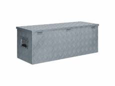 Vidaxl boîte en aluminium 110,5 x 38,5 x 40 cm argenté 142941