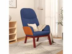 Vidaxl chaise de relaxation bleu tissu