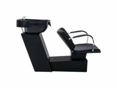 Vidaxl chaise de salon avec lavabo noir 137x59x82 cm similicuir