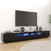 Vidaxl - Meuble tv avec lumières led Noir 260x35x40 cm