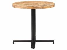 Vidaxl table de bistro ronde ø80x75 cm bois de manguier brut 320269