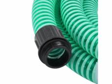 Vidaxl tuyau d'aspiration avec raccords en laiton vert 1,1" 10 m pvc