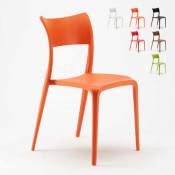 Ahd Amazing Home Design Chaise en Polypropylène pour Salle à Manger Bar Restaurant et Jardin Parisienne, Couleur: Orange