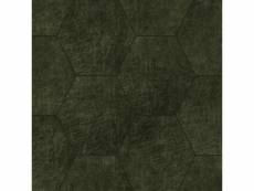 Carreaux adhésifs en cuir écologique hexagone vert olive grisé - 357261 - 1 m² 357261
