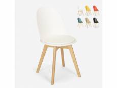 Chaise de cuisine et salle à manger avec coussin design scandinave en bois bib nordica AHD Amazing Home Design