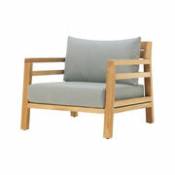 Chaise lounge Costes / Teck - Ethimo bois naturel en