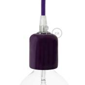 Creative Cables - Kit douille E27 en céramique Violet - Violet