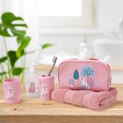 Homemaison - Set de 4 accessoires de bain chaton Rose