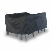 Housse de protection 150x125cm gris foncé polyester pour tables