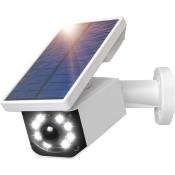 Ineasicer - caméras de sécurité factices pour extérieur avec détecteur de mouvement et lumière à énergie solaire 800 lumens pour la sécurité de la