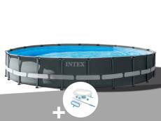 Kit piscine tubulaire Intex Ultra XTR Frame ronde 7,32 x 1,32 m + Kit d'entretien