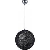Lampe suspension boule Wanton/55 - Corde Noir - Corde,