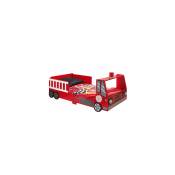 Lit camion de pompier 70x140 cm + matelas rouge - fire