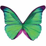 Lot de 7 Stickers 3D Papillon Aquarelle Jade Vert/Rose, 8x12cm - Décorez votre Maison avec des Papillons Colorés - Vert