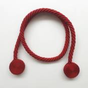 Madecostore - Embrasse lien aimanté en corde - V.créations - Rouge - Rouge