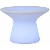 MOOVERE - Table basse ronde lumineuse 75 solaire+batterie