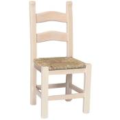 Okaffarefatto - Chaise rustique en bois avec assise
