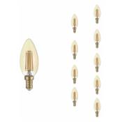 Optonica - Ampoule led E14 Filament 4W C35 Bougie (Pack