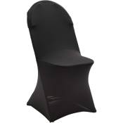 Oviala - Housse noire de chaise pliante - Noir