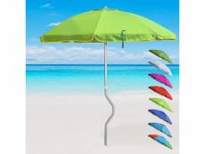 Parasol de plage aluminium léger visser protection