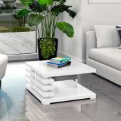 Selsey Table basse design - ARIENE - 60x60 cm - blanc