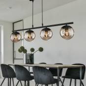 Sphère design plafonnier suspension fumée salon éclairage lampe en verre noir mat