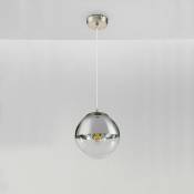 Suspension design plafonnier éclairage de salon boule de verre suspension chrome clair