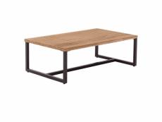 Table basse l.110 cm en bois d'acacia et pieds métal - maybel