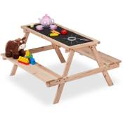 Table de jeu pour enfants, en bois, avec ardoise, d'extérieur,