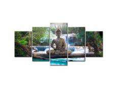 Tableau bouddha et cascade