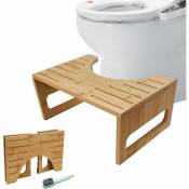 Tabouret de Toilette en Bois, Pliante Bambou Toilettes Tabouret, Marche Pied WC pour Adulte Anti Constipation, Repose Pieds Physiologique Pliable et