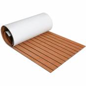 Tapis de sol tapis de pont tapis anti-dérapant teck mousse eva Marron 240x60cm - Braun - Vingo