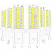 Tigrezy Ampoules LED G9, 5W Equivalent 40W Halogène Lampe Blanc 6000K Sans Scintillement Économie d'énergie Non Dimmable (Lot de 6) [Classe
