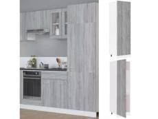 Vidaxl armoire à réfrigérateur sonoma gris 60x57x207