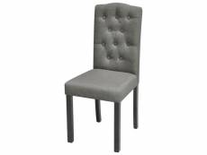 Vidaxl chaises à manger lot de 6 gris tissu 272247