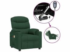 Vidaxl fauteuil électrique de massage vert foncé