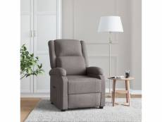 Vidaxl fauteuil inclinable taupe tissu