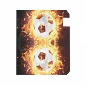 ZZKKO Football Fire Magnetic Mailbox Cover Wrap Post