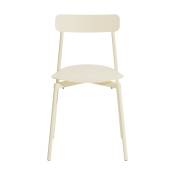 2 chaises d'extérieur en aluminium ivoire Fromme -