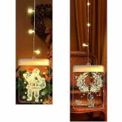 2pcs lumières de rideau de lumières de fées décoration