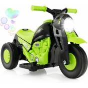 6V Moto Électrique Enfants avec Créateur de Bulles,