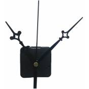 Aiguilles d'horloge quartz noir moteur moteur mécanique aiguilles et accessoires kit de bricolage - black