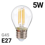 Ampoule led sphérique à filament E27 5W G45 - Blanc Chaud - Blanc Froid - Blanc Chaud