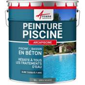 Arcane Industries - Peinture Piscine Bassin Béton arcapiscine Ciment Décoration Imperméable Bleu Blanc Gris Grise Jaune Sable Noir Vert - 10 l Gris