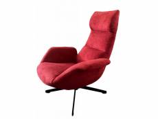 Asti - fauteuil rotatif en tissu rouge