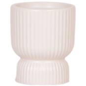 Cache-pot Diabolo - forme classique - couleurs pastel délicates - travertin-crème - adapté aux pots de 6 cm