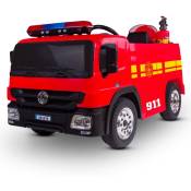 Camion de Pompier Electrique Rouge 35W avec Casque,
